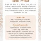 Ritu kapha winter ayurvedic cooking spice - 100g Rita kapha winter - kapha ayurvedic cooking spice