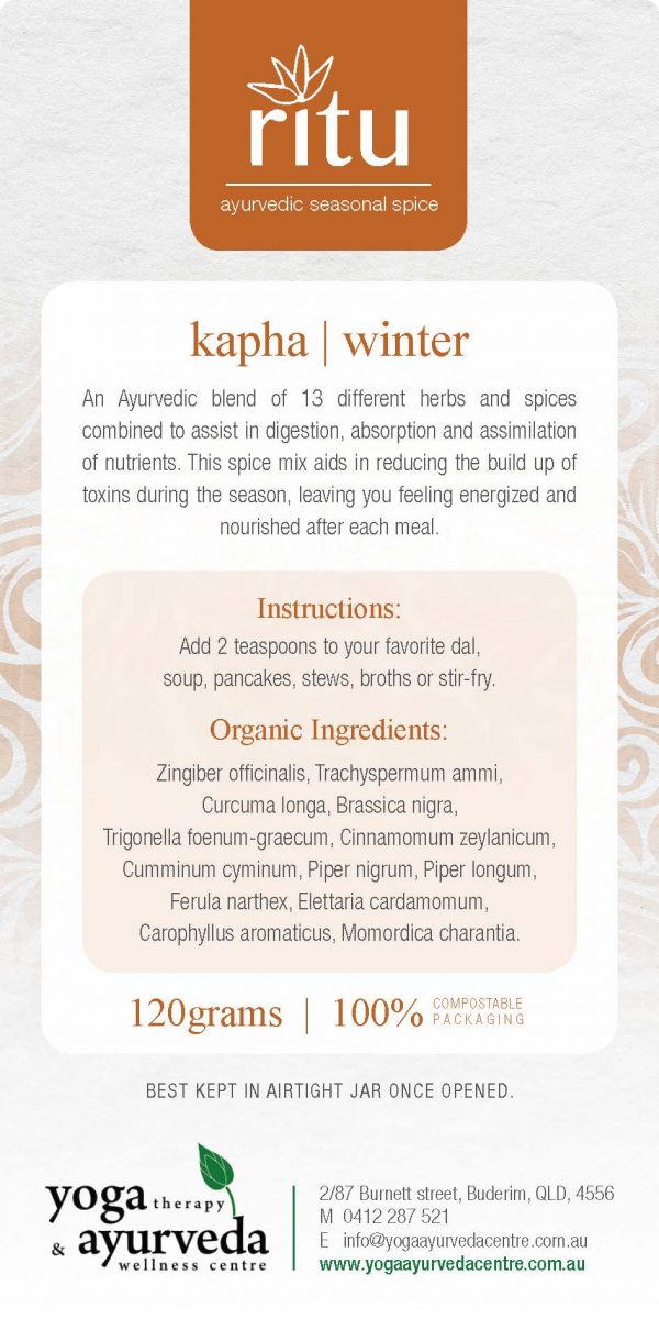 Winter Ritu Ritu kapha winter - Ritu Kapha Winter Ayurvedic Cooking Spice - 120g